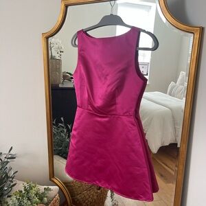 Pink Satin Zenni Dress: Reformation
